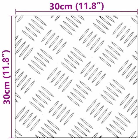 PŁYTKI W SZACHOWNICĘ 2 SZT. SREBRNY 30X30CM ALUMINIUM