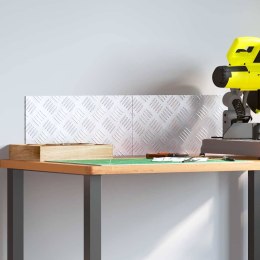 VidaXL Płytki w Szachownicę 2 pcs Srebrny 40 x 20 cm Aluminium