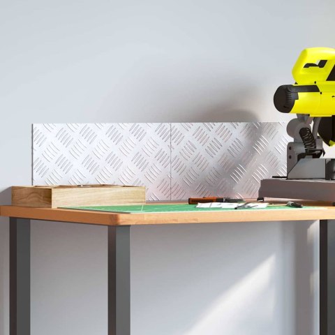 VidaXL Płytki w Szachownicę 2 pcs Srebrny 40 x 20 cm Aluminium