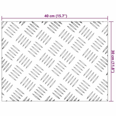 PŁYTKI W SZACHOWNICĘ 2 SZT. SREBRNY 40X30CM ALUMINIUM