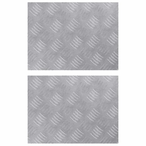 PŁYTKI W SZACHOWNICĘ 2 SZT. SREBRNY 40X30CM ALUMINIUM