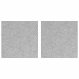 PŁYTKI W SZACHOWNICĘ 2 SZT. SREBRNY 40X40CM ALUMINIUM