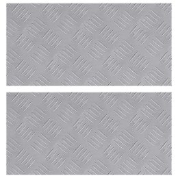 VidaXL Płytki w Szachownicę 2 pcs Srebrny 50 x 25 cm Aluminium