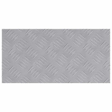 VidaXL Płytki w Szachownicę 2 pcs Srebrny 50 x 25 cm Aluminium