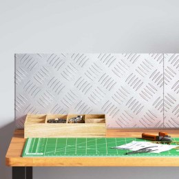 VidaXL Płytki w Szachownicę 2 pcs Srebrny 50 x 25 cm Aluminium
