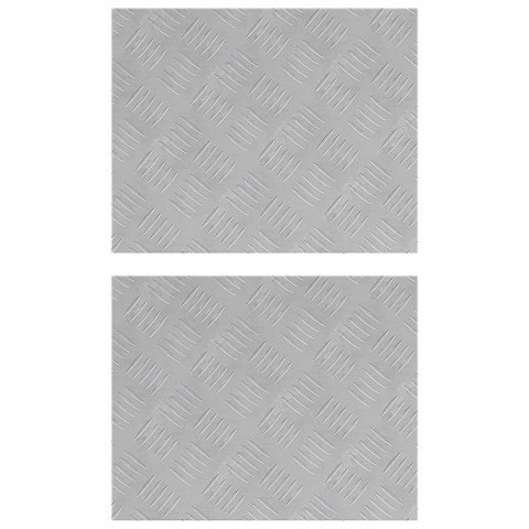 PŁYTKI W SZACHOWNICĘ 2 SZT. SREBRNY 50X40CM ALUMINIUM