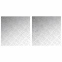 PŁYTKI W SZACHOWNICĘ 2 SZT. SREBRNY 50X50CM ALUMINIUM