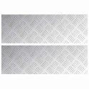 VidaXL Płytki w Szachownicę 2 pcs Srebrny 60 x 20 cm Aluminium