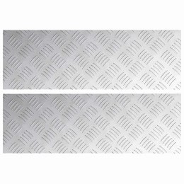 VidaXL Płytki w Szachownicę 2 pcs Srebrny 60 x 20 cm Aluminium