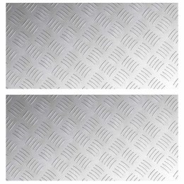 VidaXL Płytki w Szachownicę 2 pcs Srebrny 60 x 30 cm Aluminium