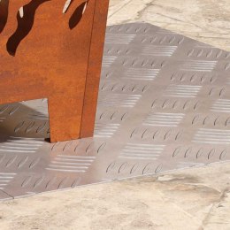 PŁYTKI W SZACHOWNICĘ 2 SZT. SREBRNY 60X50CM ALUMINIUM