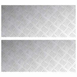 VidaXL Płytki w Szachownicę 2 pcs Srebrny 70 x 30 cm Aluminium