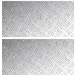 PŁYTKI W SZACHOWNICĘ 2 SZT. SREBRNY 80X40CM ALUMINIUM