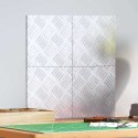 VidaXL Płytki w Szachownicę 4 pcs Srebrny 20 x 20 cm Aluminium