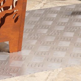 VidaXL Płytki w Szachownicę 4 pcs Srebrny 90 x 40 cm Aluminium