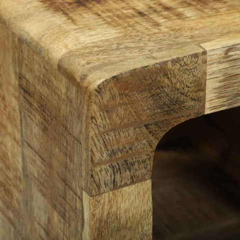 JEDNOSTKA DO TELEWIZORA 2 SZT. BRĄZOWY LITE SUROWE DREWNO MANGO