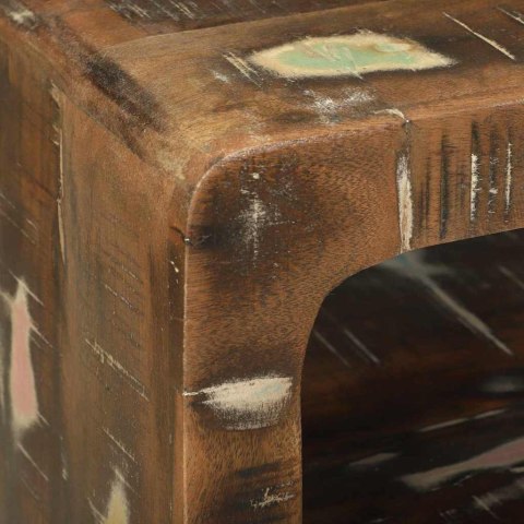 JEDNOSTKA DO TELEWIZORA Z PÓŁKĄ 2 SZT. LITE DREWNO Z ODZYSKU