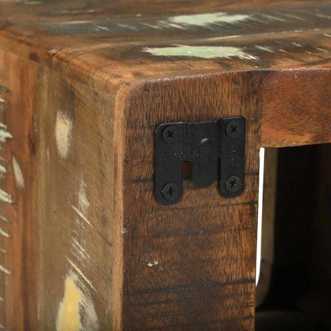 JEDNOSTKA DO TELEWIZORA Z PÓŁKĄ 2 SZT. LITE DREWNO Z ODZYSKU