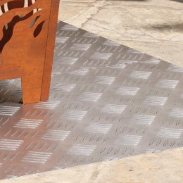 PŁYTKI W SZACHOWNICĘ 2 SZT. SREBRNY 100X50CM ALUMINIUM