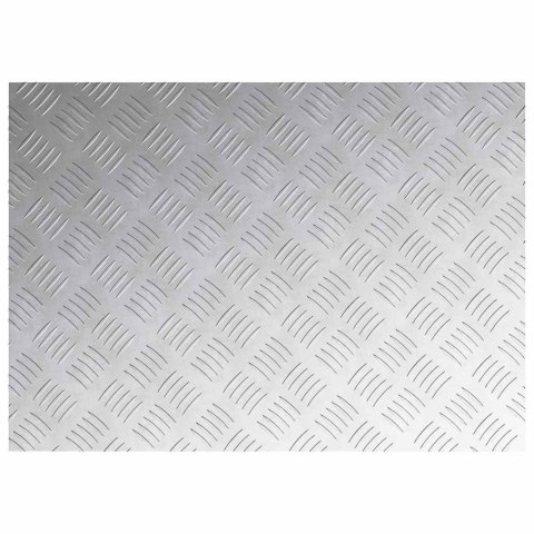 PŁYTKI W SZACHOWNICĘ 2 SZT. SREBRNY 70X50CM ALUMINIUM