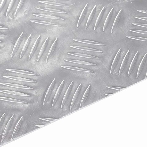 VidaXL Płytki w Szachownicę 4 pcs Srebrny 100 x 50 cm Aluminium