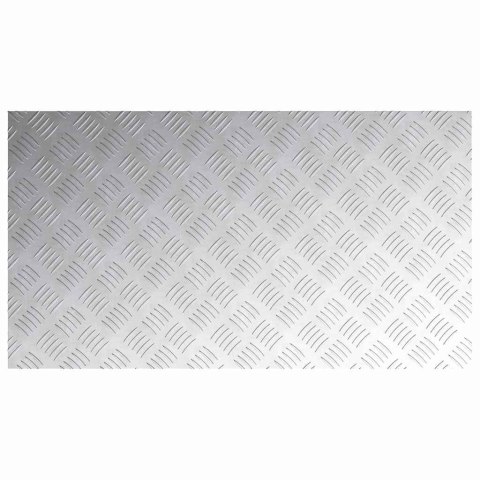 VidaXL Płytki w Szachownicę 4 pcs Srebrny 90 x 50 cm Aluminium