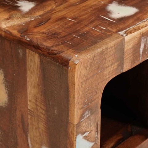 REGAŁ NA WINO BRĄZOWY 44X30X35CM DREWNO ODZYSKANE