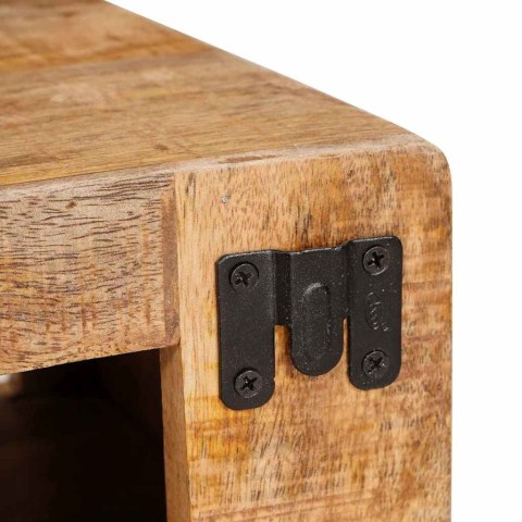 REGAŁ NA WINO BRĄZOWY 44X30X35CM LITE DREWNO MANGO