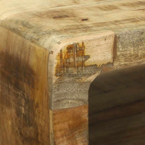 STOLIK TV Z PÓŁKĄ BRĄZOWY 100X32X36CM LITE DREWNO MANGO