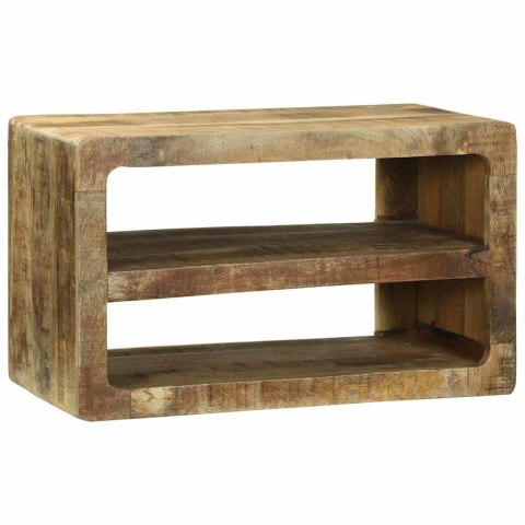 STOLIK TV Z PÓŁKĄ BRĄZOWY 60X32X36CM LITE DREWNO MANGO