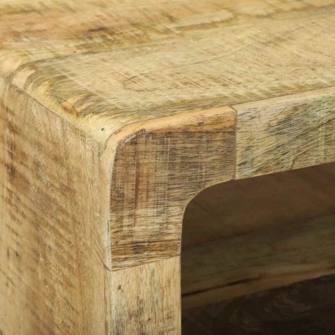 STOLIK TV Z PÓŁKĄ BRĄZOWY 80X32X36CM LITE DREWNO MANGO