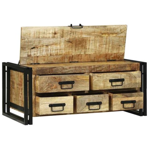 STOLIK KAWOWY BRĄZOWY 90X50X38CM LITE SUROWE DREWNO MANGO