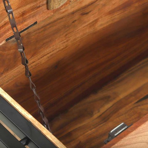 STOLIK KAWOWY BRĄZOWY 90X50X38CM LITE DREWNO AKACJOWE