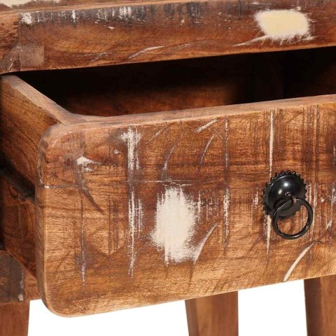 VidaXL Stoliki Końcowe z szufladą Wielokolorowe lite drewno z odzysku