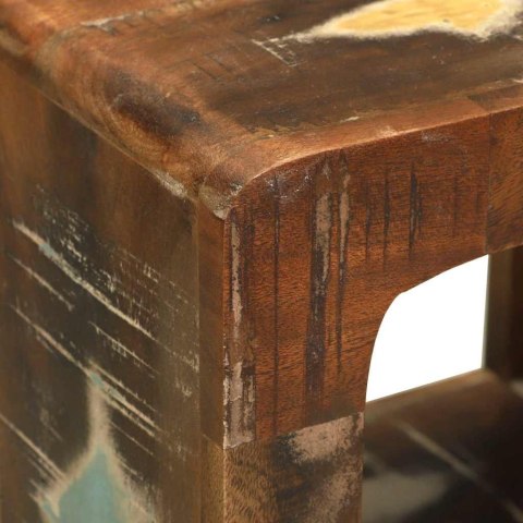 SZAFKA NA TELEWIZOR Z PÓŁKĄ WIELOKOLOROWE LITE DREWNO Z ODZYSKU