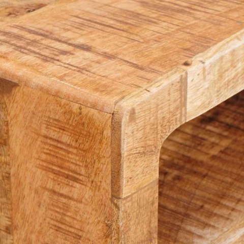 TOALETKA Z PÓŁKĄ BRĄZOWY 90X76X45CM LITE DREWNO MANGO