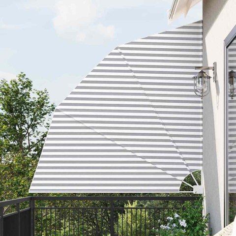 PARAWAN BALKONOWY ANTRACYTOWO-BIAŁY 210X210CM