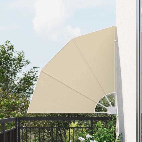 PARAWAN BALKONOWY BEŻOWY 115X115CM TKANINA