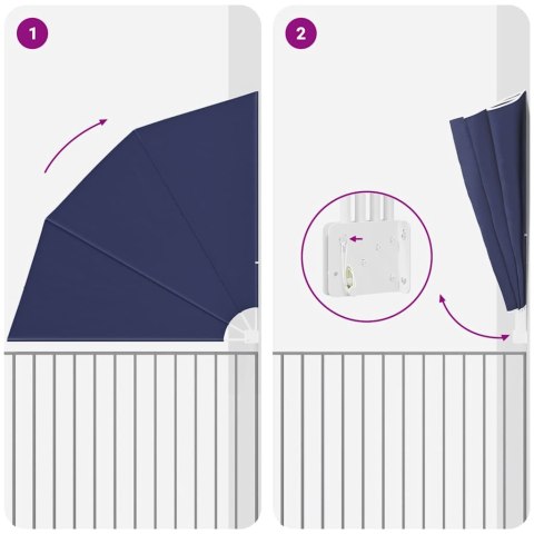 PARAWAN BALKONOWY CIEMNONIEBIESKI 210X210CM