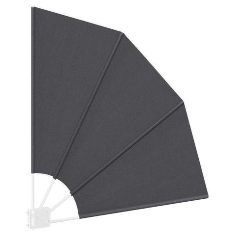 PARAWAN BALKONOWY CZARNY 115X115CM TKANINA