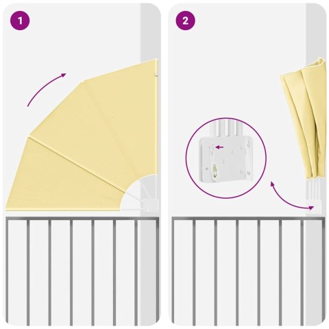 PARAWAN BALKONOWY PIASKOWY 115X115CM TKANINA