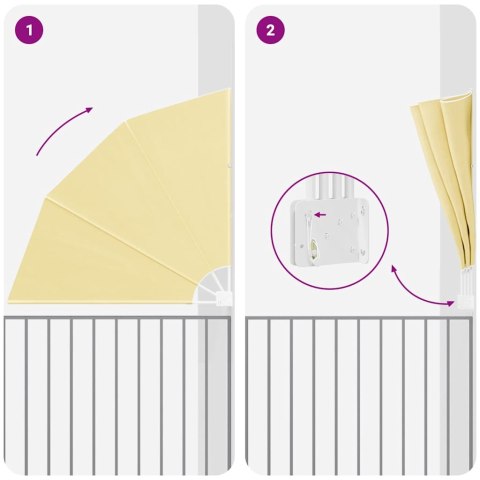 PARAWAN BALKONOWY PIASKOWY 140X140CM TKANINA