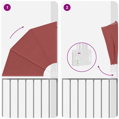 PARAWAN BALKONOWY TERAKOTA 115X115CM TKANINA