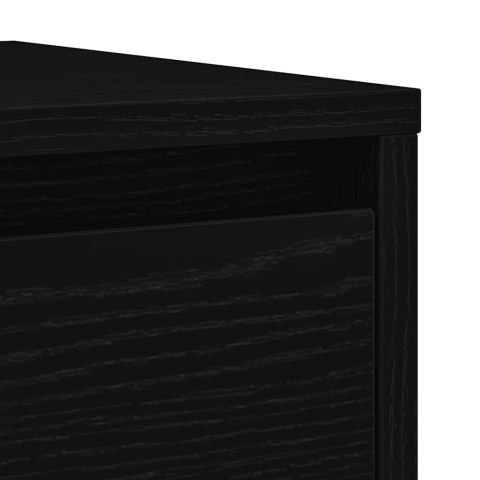 KOMODA CZARNY DĄB 29,5X34X76CM DREWNO KLEJONE