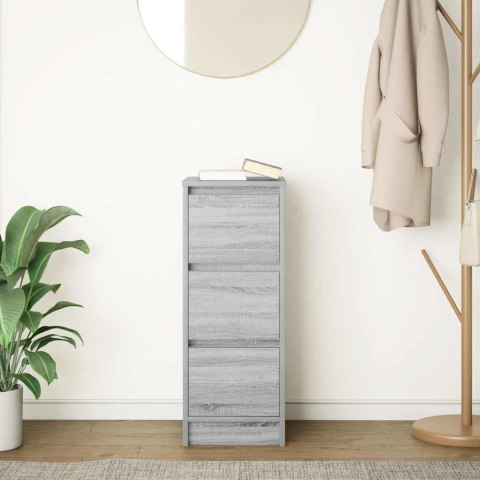 KOMODA SZARA SONOMA 29,5X34X76CM DREWNO KLEJONE