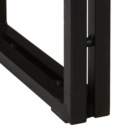 KONSOLA Z PÓŁKĄ BRĄZOWY 160X33X75CM LITE DREWNO AKACJOWE