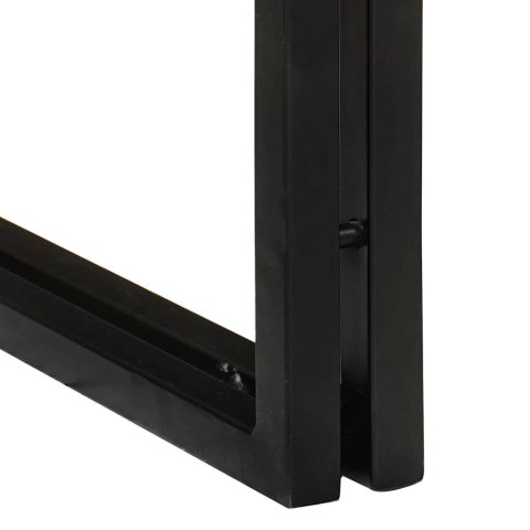 STOLIKI KOŃCOWE BRĄZOWO-CZARNY LITE DREWNO AKACJOWE