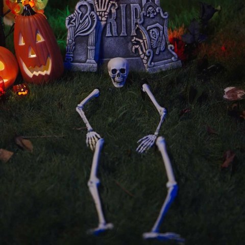 SZKIELET HALLOWEEN BIAŁY 20X10X9.5CM Z TWORZYWA SZTUCZNEGO
