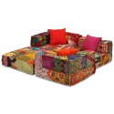 PUF MODUŁOWY 3-OSOBOWY PATCHWORK TKANINA
