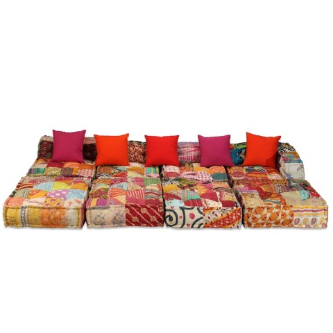 PUF MODUŁOWY 4-OSOBOWY PATCHWORK TKANINA
